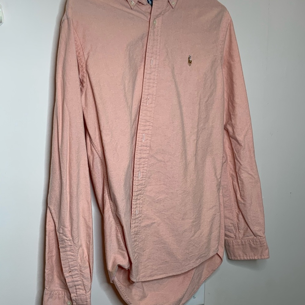 Ralph Lauren Salmon Colored Button Down Size M - Picture 3 of 5